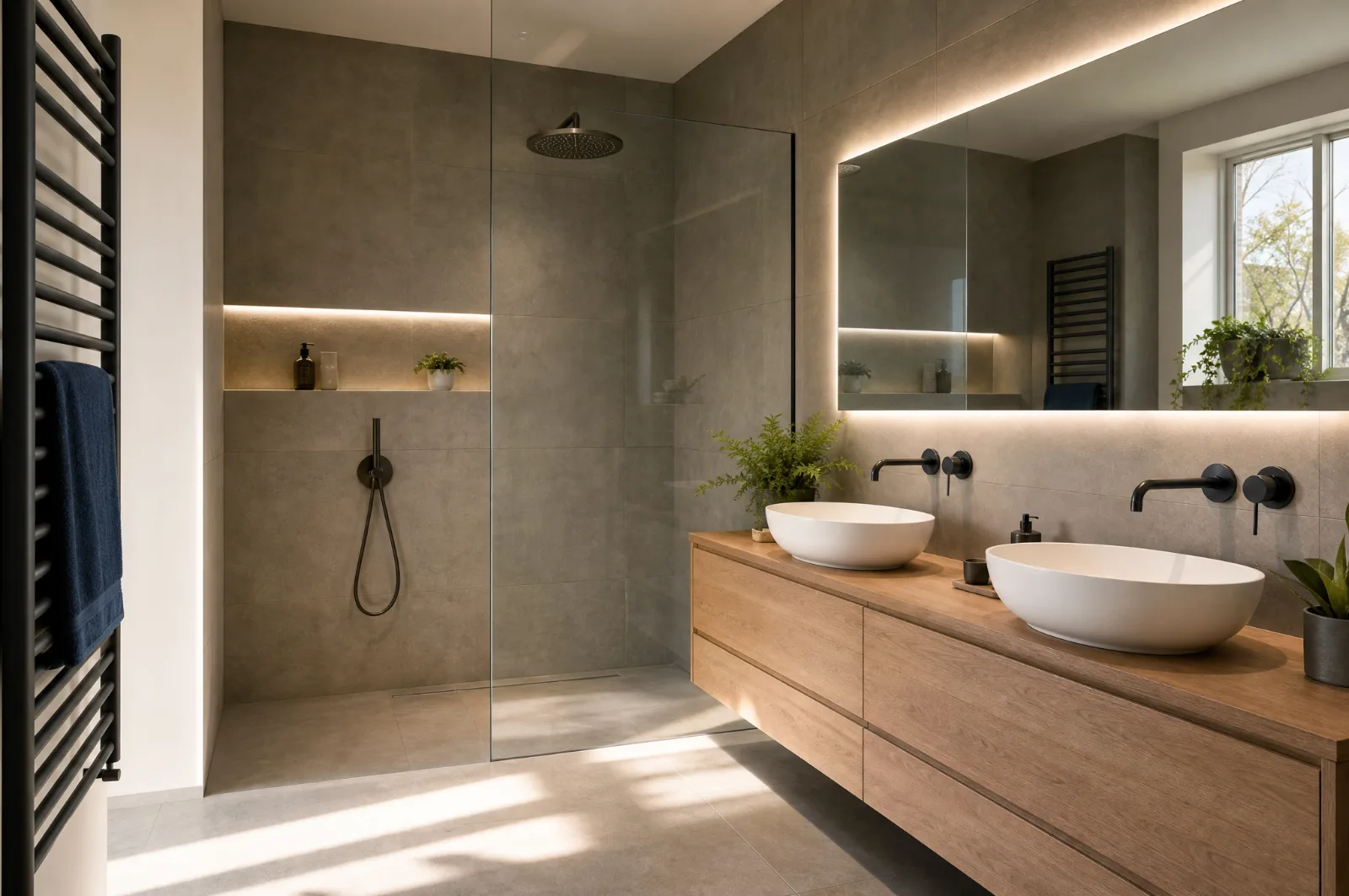 Badsanierung Grevenbroich – modernes Bad mit Walk-in-Dusche