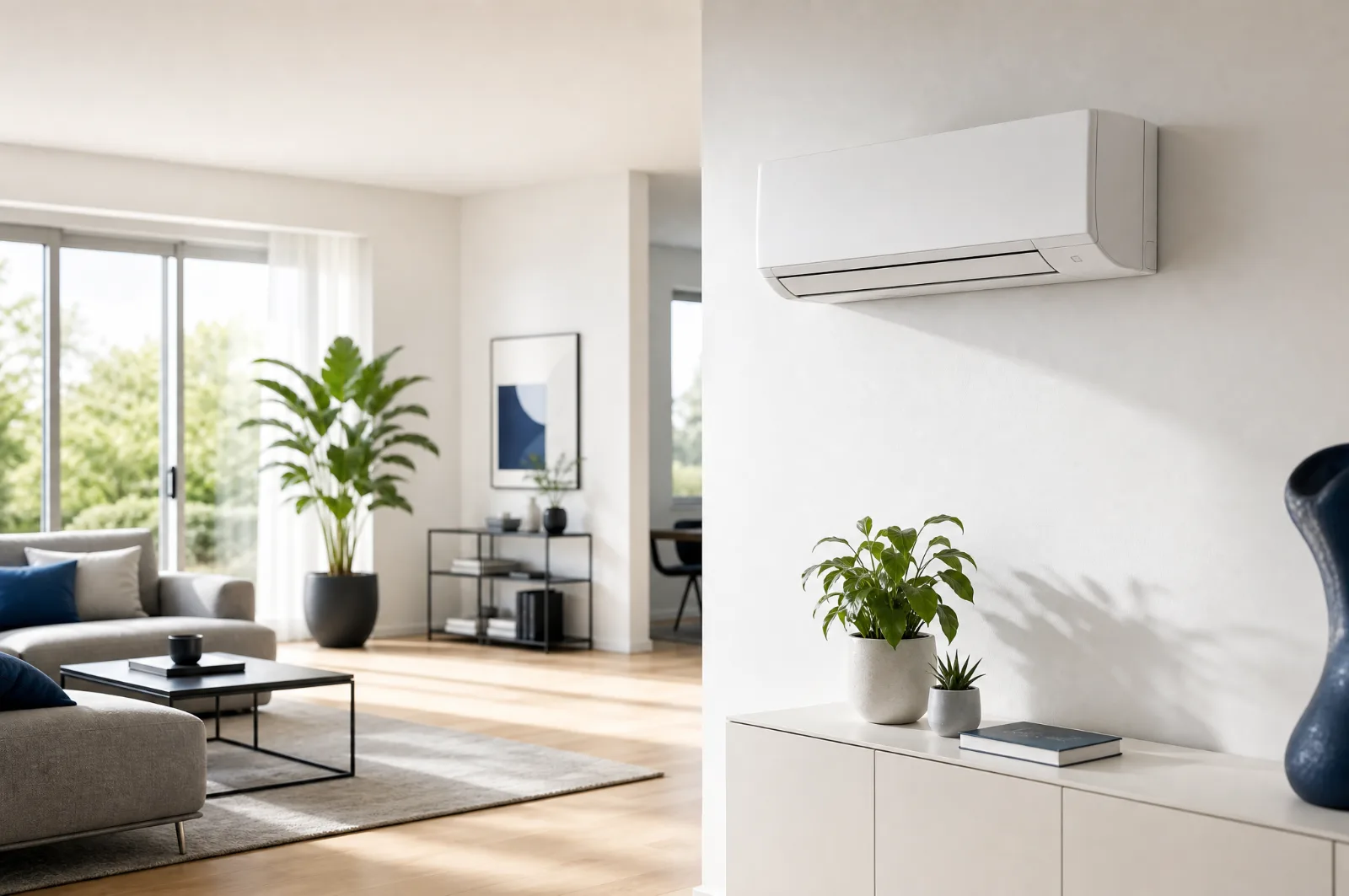 Klimaanlage Grevenbroich – Split-Klimagerät im Wohnzimmer